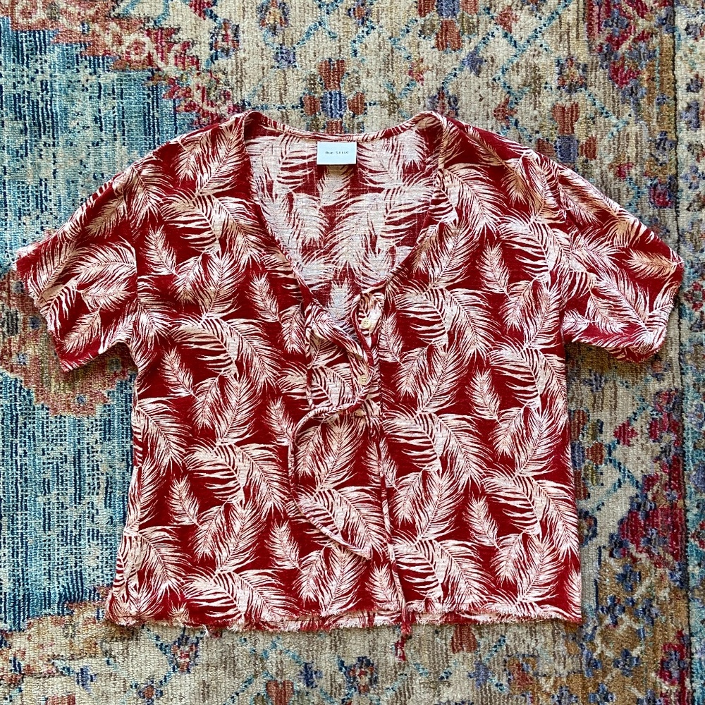 Rue Stiic Tropical Henley Top